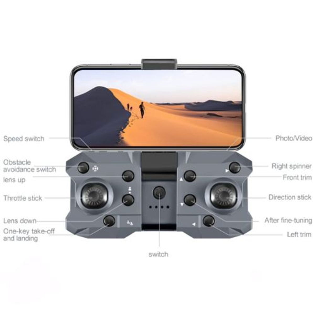 GENERICO - Dron con flujo óptico anti interferencia 4k hd para fotografía aérea.