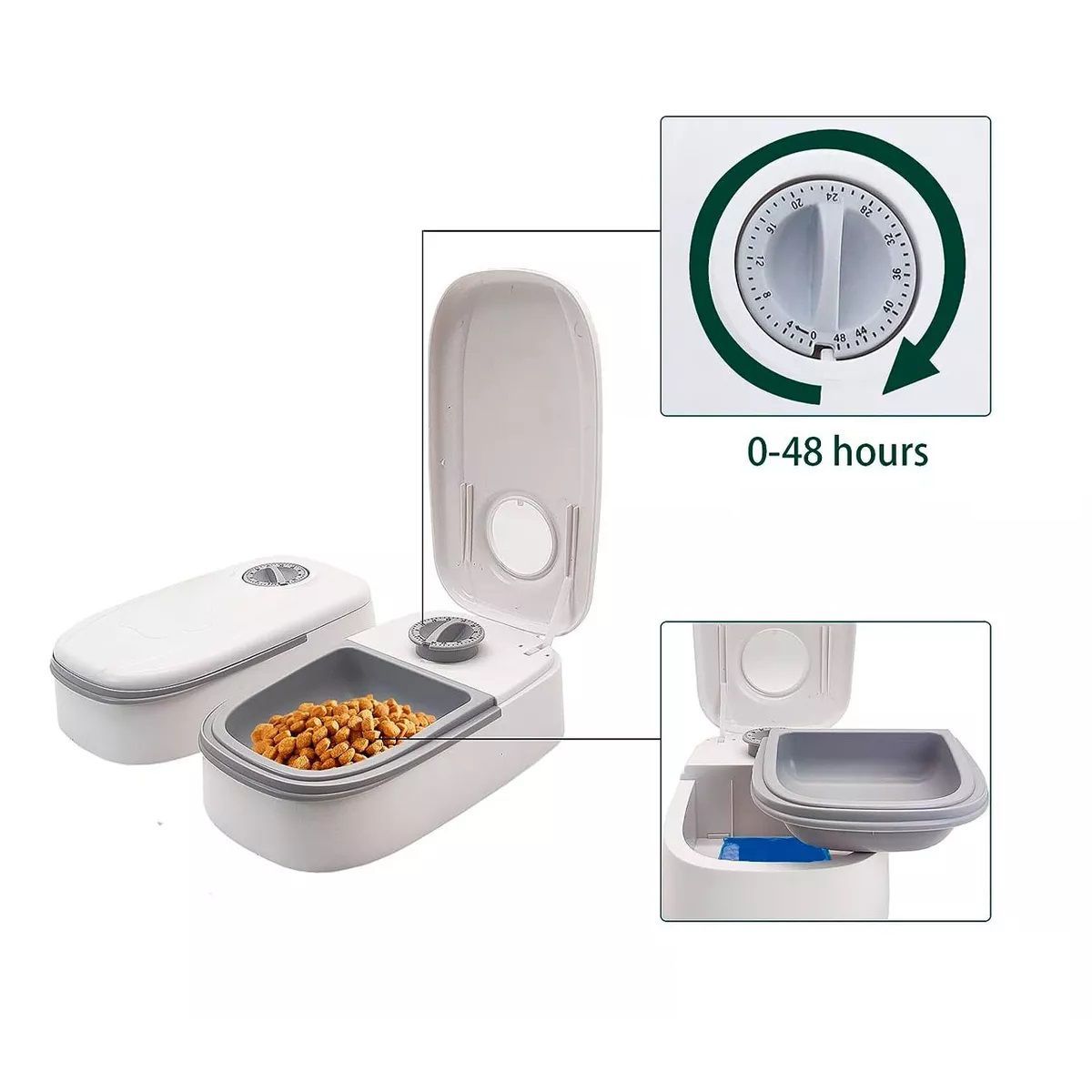 GENERICO - Comedero Mascotas Programable Temporizador Apertura
