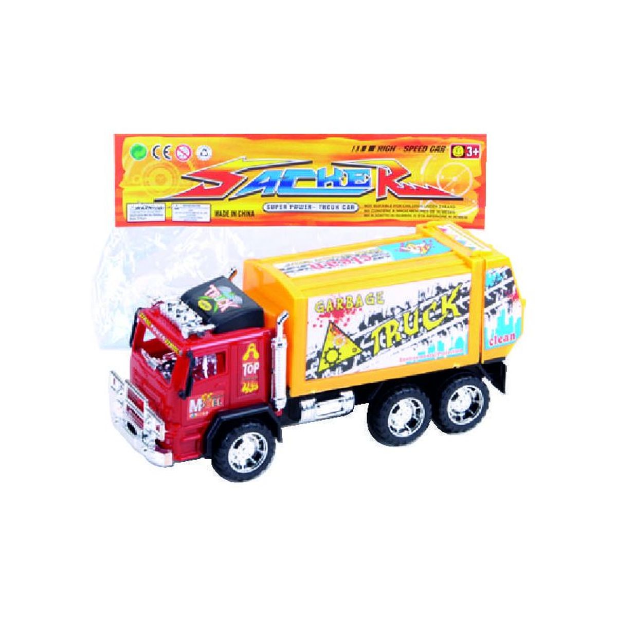 JUGUETELANDIA - Carro Recolector Basura Friccion Bolsa