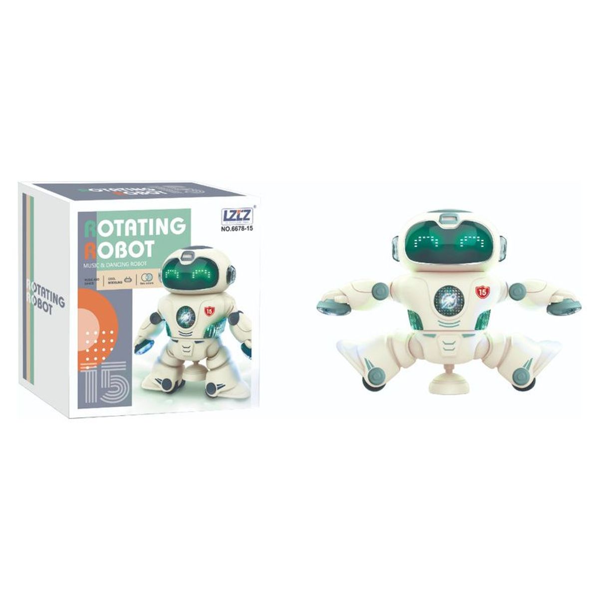 JUGUETELANDIA - ROBOT ROTATING PILAS CAJA