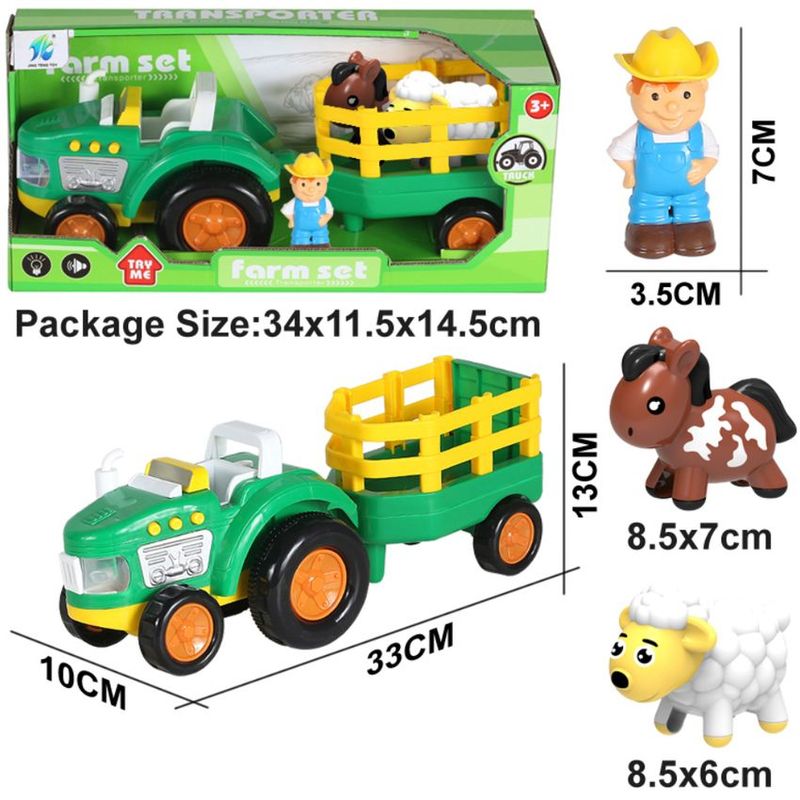 JUGUETELANDIA - Tractor Pilas Farm Set Luz Y Sonido Caja