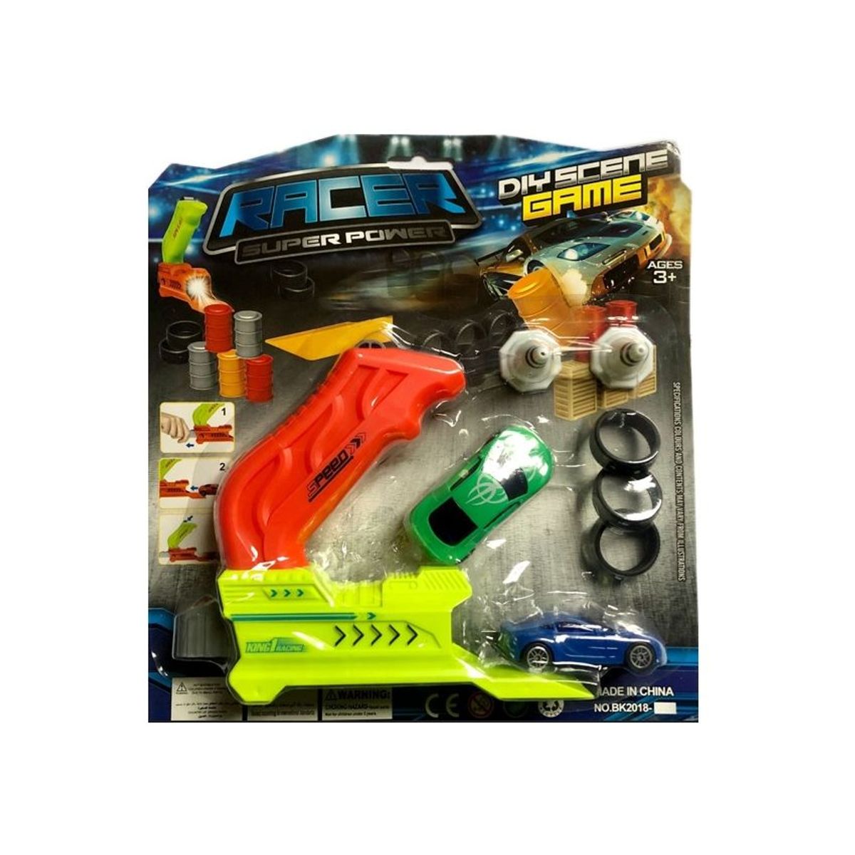 JUGUETELANDIA - Lanzador Racer Super Carros X 2 Blister