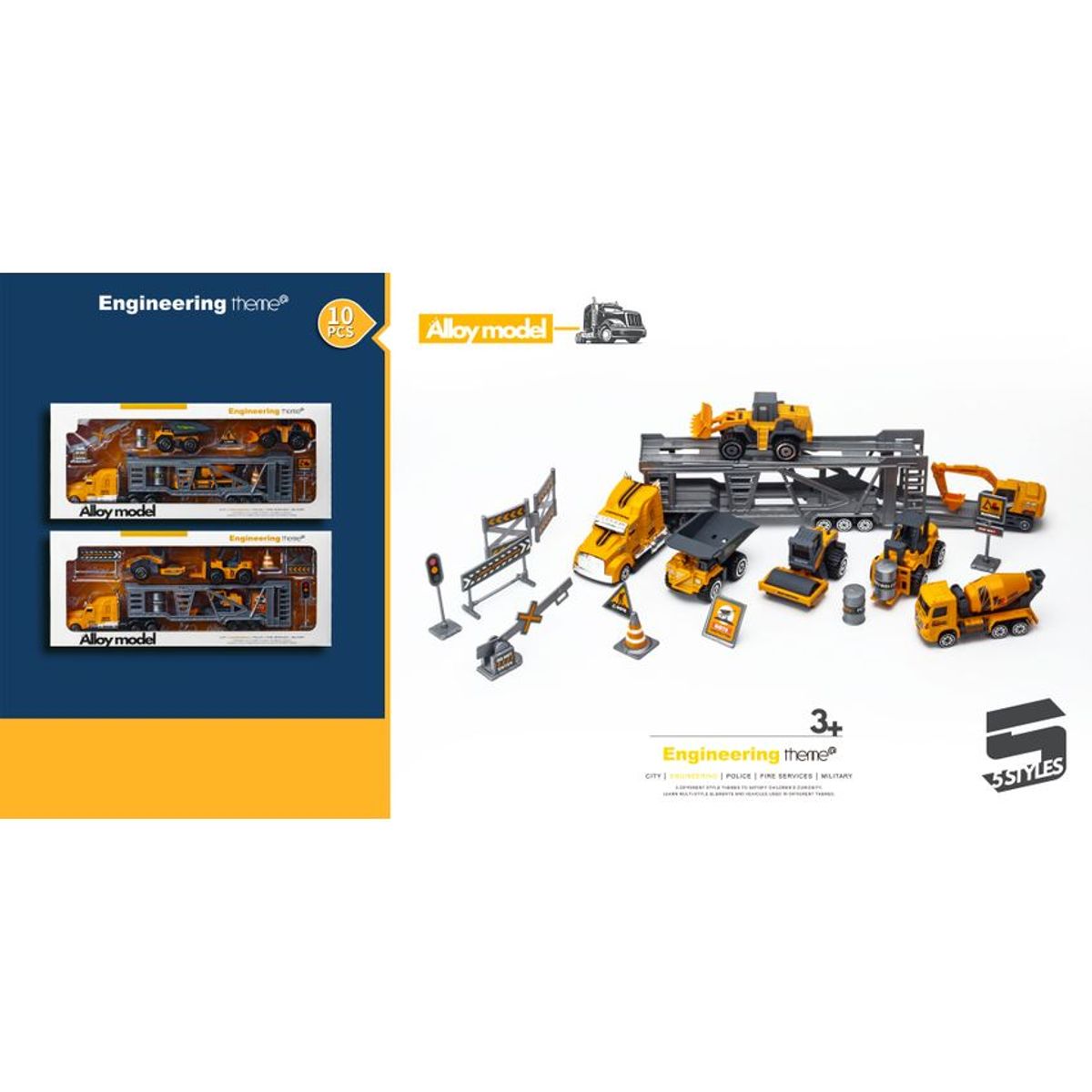 JUGUETELANDIA - Tractomula Engineering Con Carros Caja