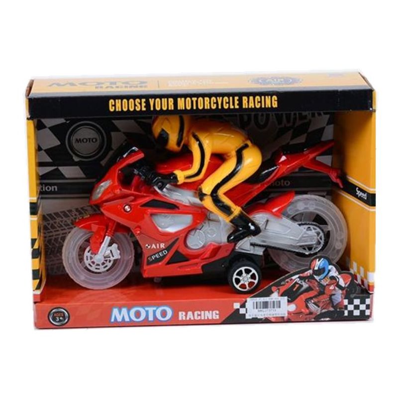 JUGUETELANDIA - MOTO RACING FRICCION  LUZ Y SONIDO CAJA