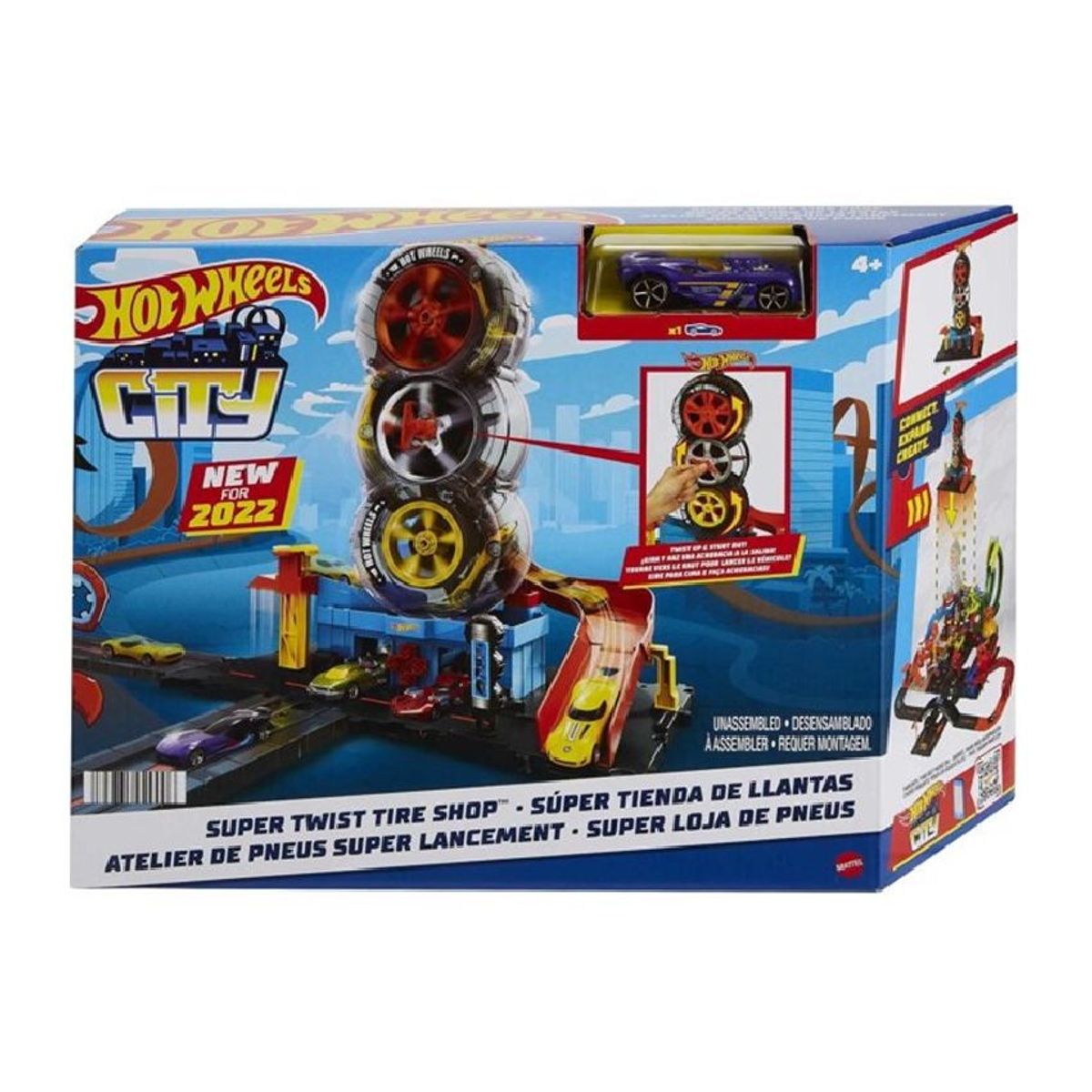 HOT WHEELS - Hot Wheels City Super Tienda De Llantas Mattel