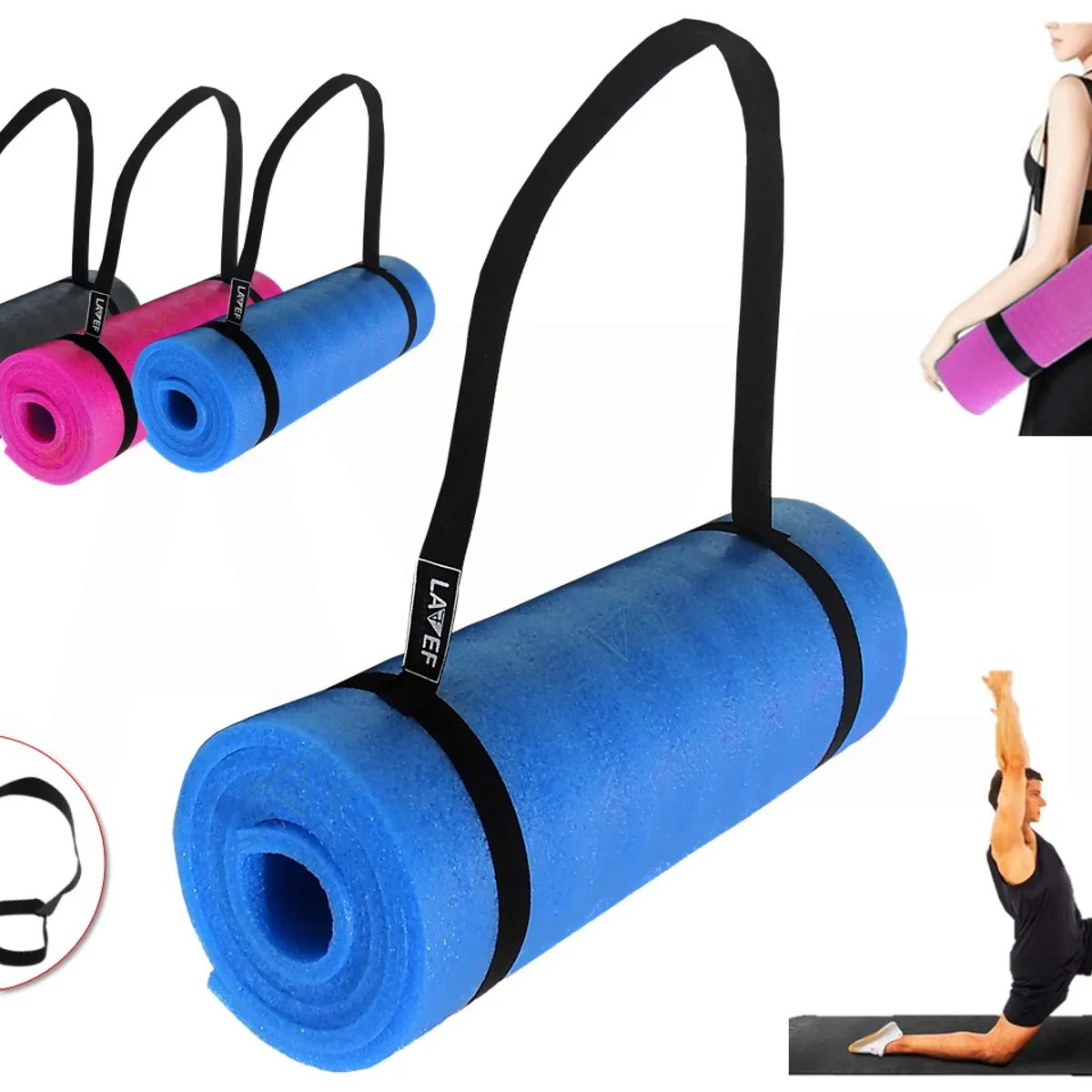 LAVEF - Colchoneta Para Ejercicios Tapete Yoga Estera De Deporte A