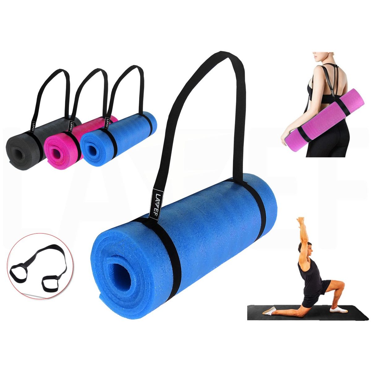 LAVEF - Colchoneta Para Ejercicios Tapete Yoga Estera De Deporte A