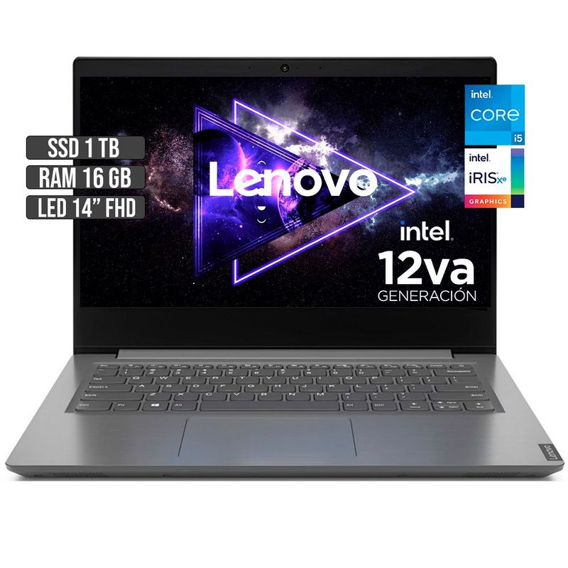 LENOVO - PORTATIL LENOVO INTEL CORE I5-1235U SSD 1TB RAM 16GB LED 14 FHD GRIS