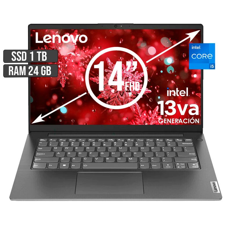 LENOVO - LENOVO V14 INTEL CORE I5-13420H SSD 1TB RAM 24GB LED 14 FHD