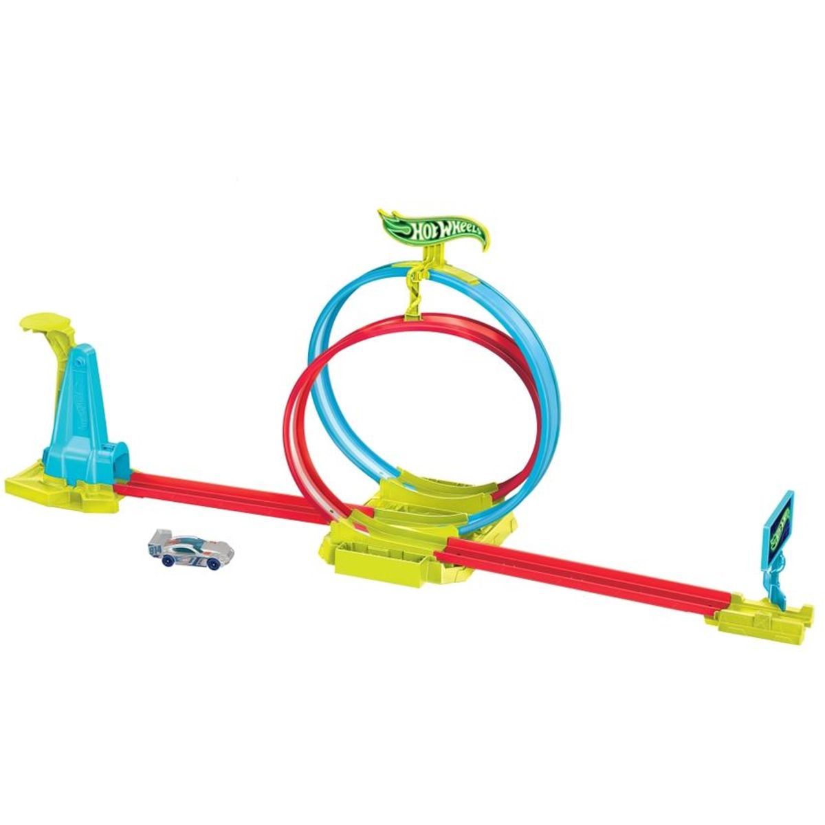 HOT WHEELS - Hot Wheels Neón Speeders Pista De Acrobacias Laser Mattel_.