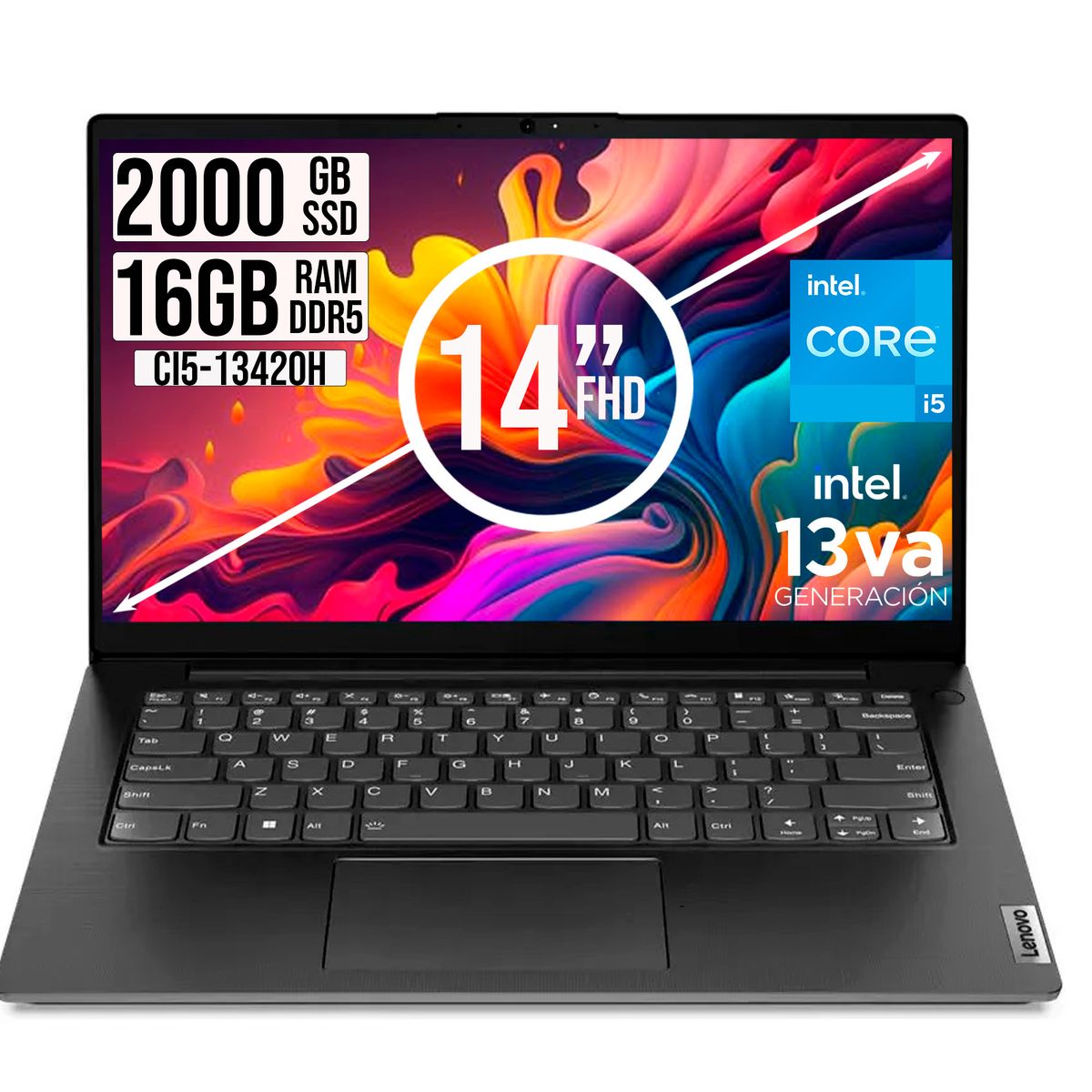 LENOVO - Portátil Lenovo Intel Core I5 13420H 2TB SSD 16GB RAM 14 FHD