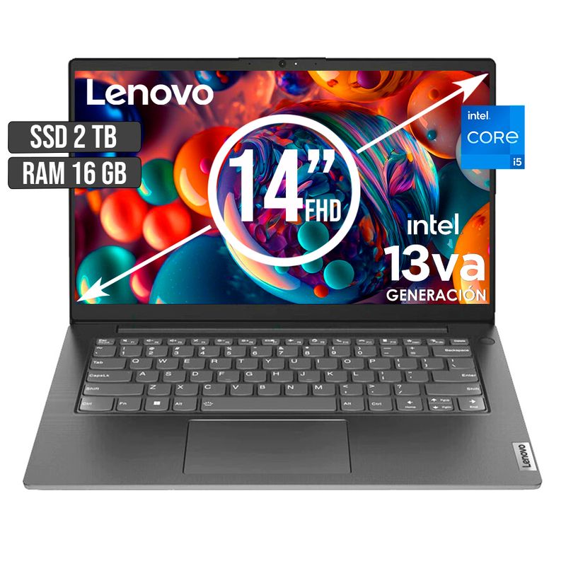 LENOVO - LENOVO V14 INTEL CORE I5-13420H SSD 2TB RAM 16GB LED 14 FHD