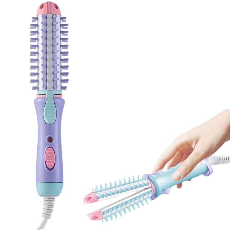 GENERICO - Mini Plancha Para Cabello Pelo Cepillo Pinza Alisado Viajera