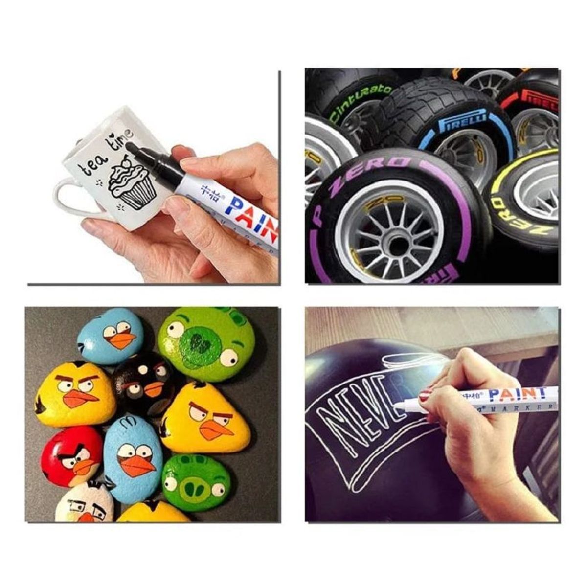 UNIVERSAL - Marcador para rayones en carro moto casco y demas blanco