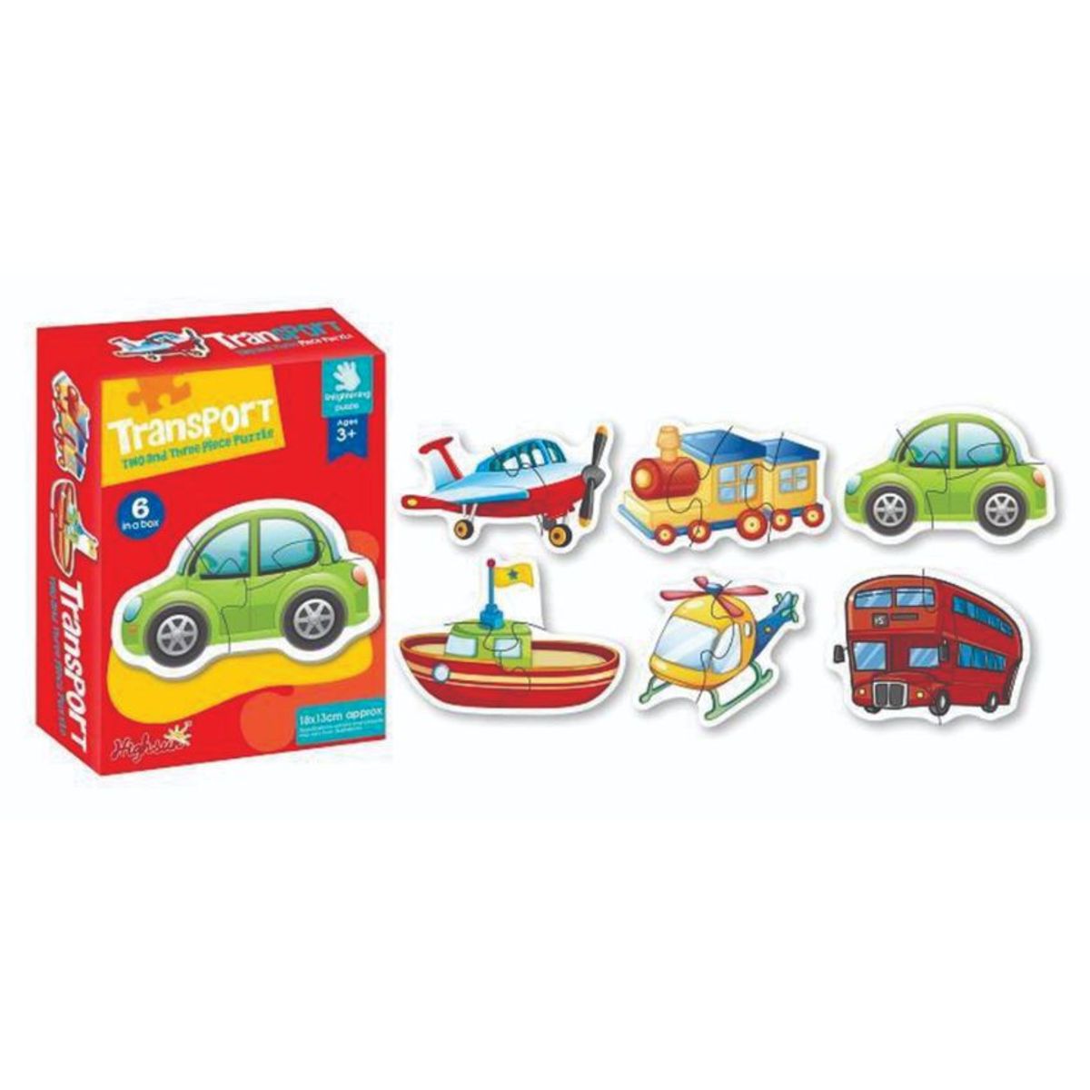 JUGUETELANDIA - ROMPECABEZAS FIGURAS TRANSPOTE CAJA