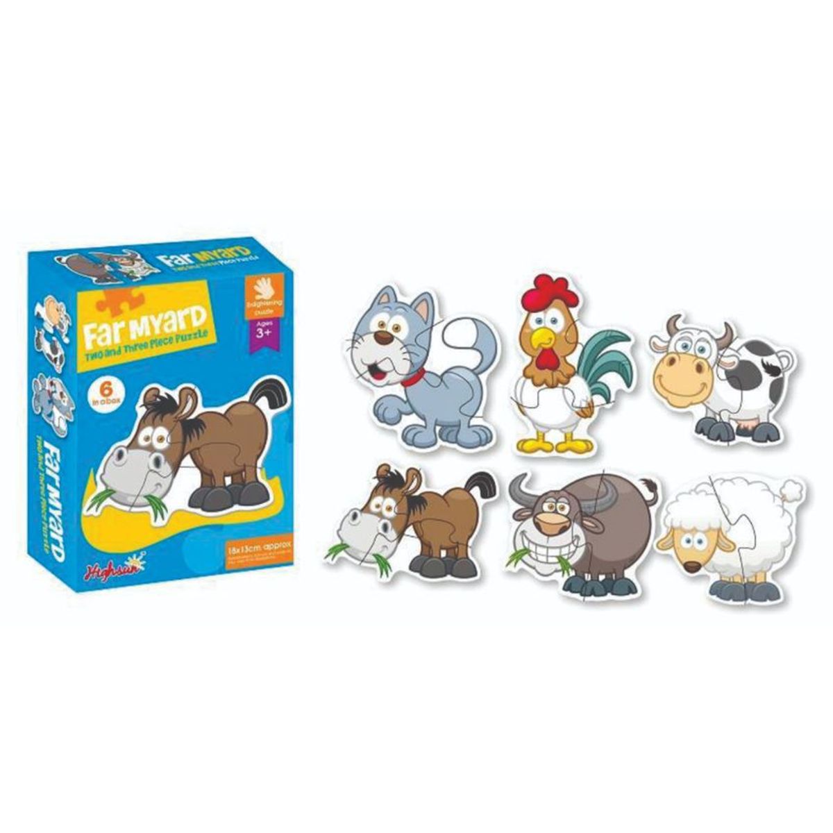 JUGUETELANDIA - ROMPECABEZAS ANIMALES DE LA  GRANJA CAJA