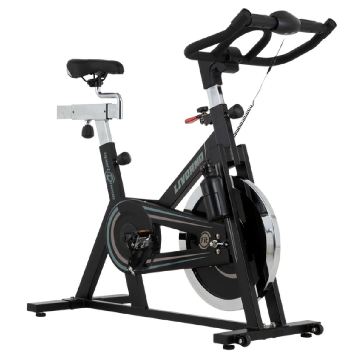 SPORTFITNESS - Bicicleta Spinning Livorno WT92 18Kg Negro-Gris..