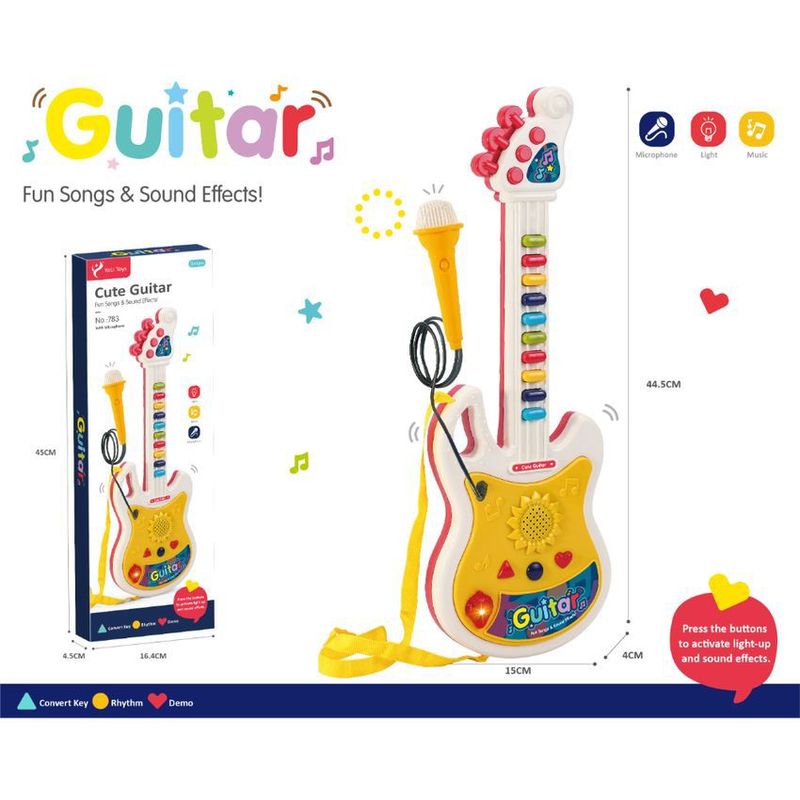 JUGUETELANDIA - Guitarra Cute Girasol Caja