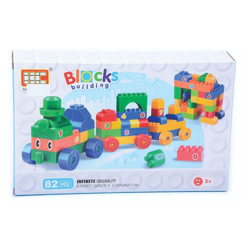 JUGUETELANDIA - JUEGO BLOQUES TREN HC 82 PIEZAS CAJA