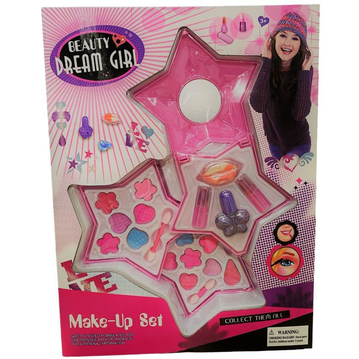 JUGUETELANDIA - MAQUILLAJE ESTRELLA ESPEJO GRANDE DREAM GIRL CAJA