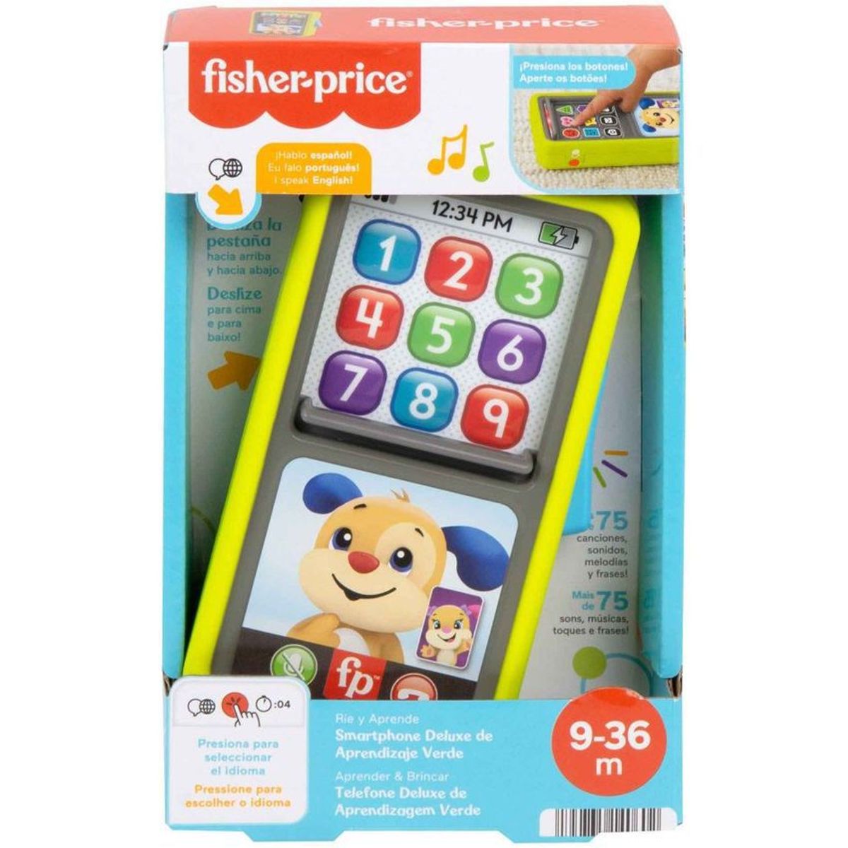 FISHER PRICE - Fisher-Price Juguete para Bebés Smartphone Aprendizaje Verde