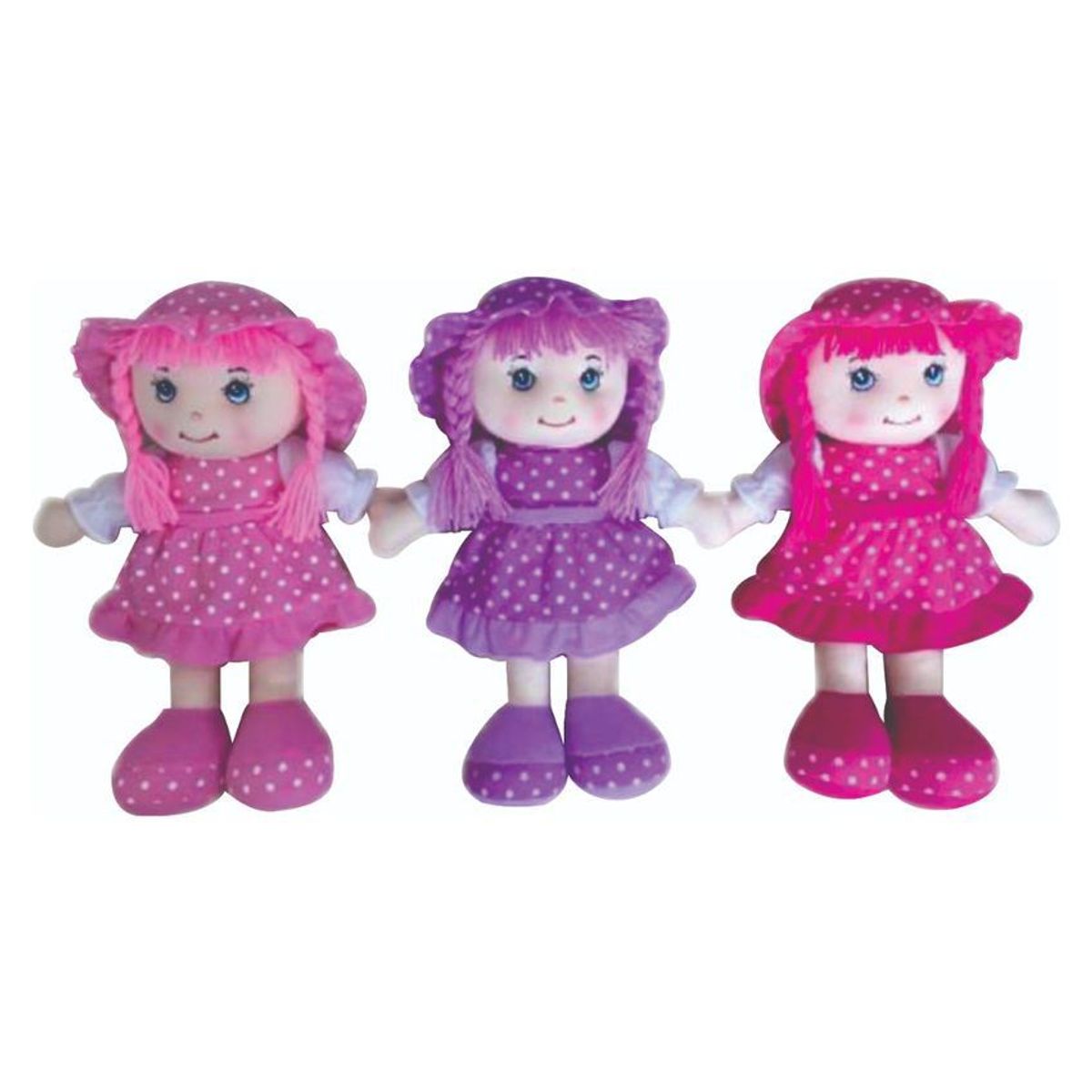 JUGUETELANDIA - MUÑECA TRAPO 35 CENTIMETROS BOLSA