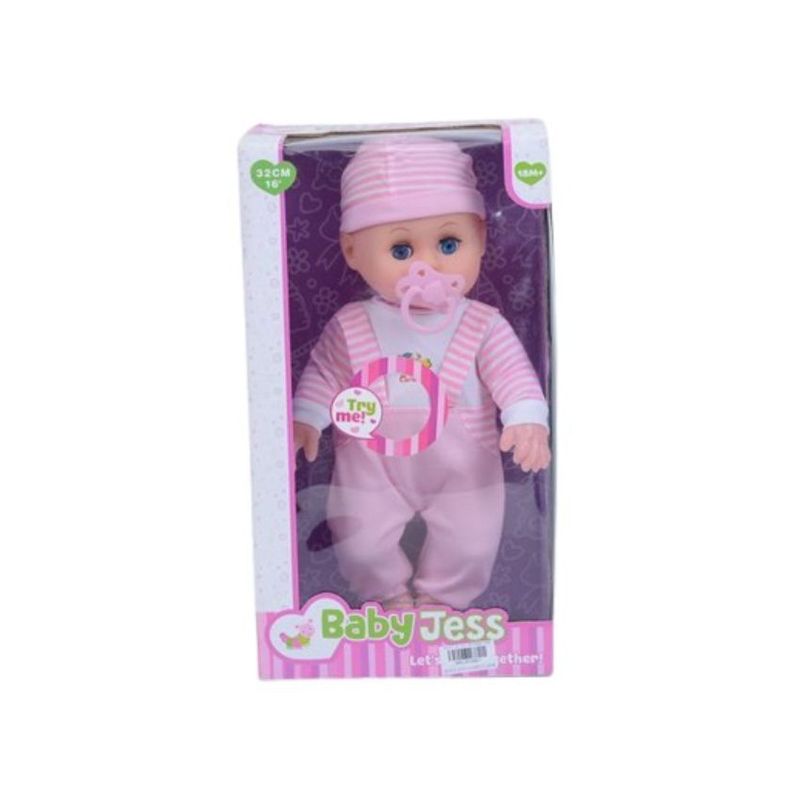JUGUETELANDIA - Muñeco Baby Jess 4 Sonidos Caja