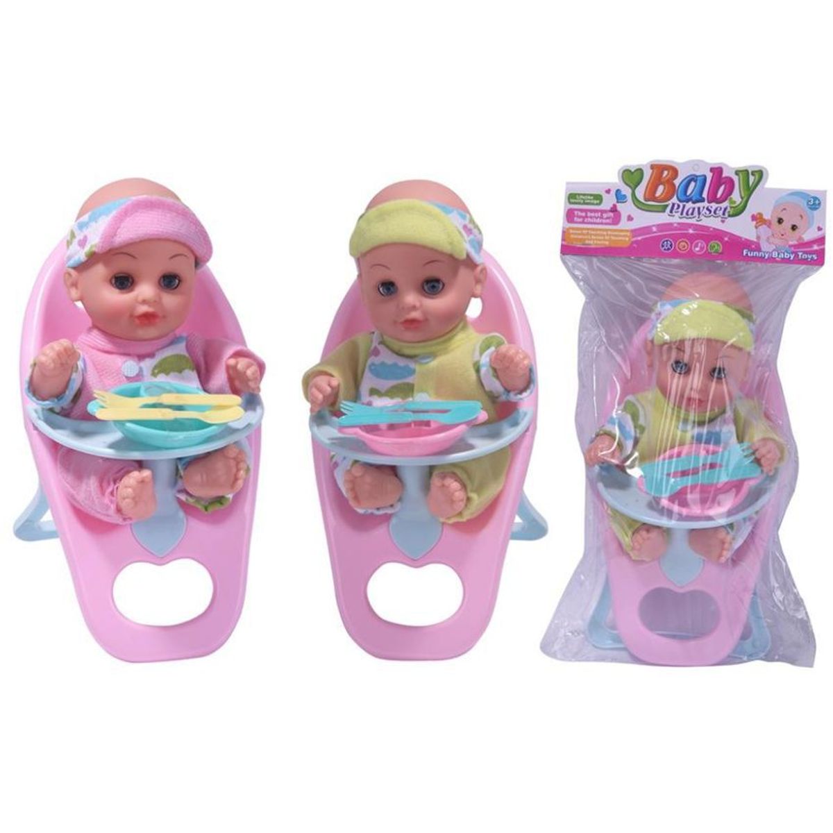 JUGUETELANDIA - MUÑECO CON COMEDOR BOLSA PARA NIÑA