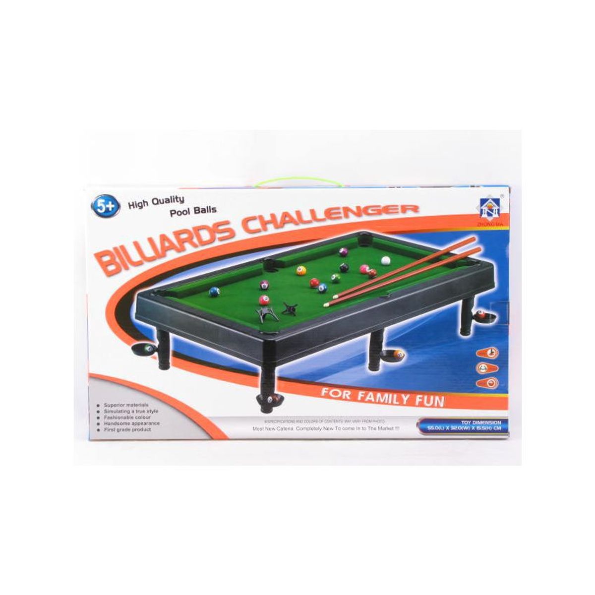 JUGUETELANDIA - Billar Pool Challenger Caja