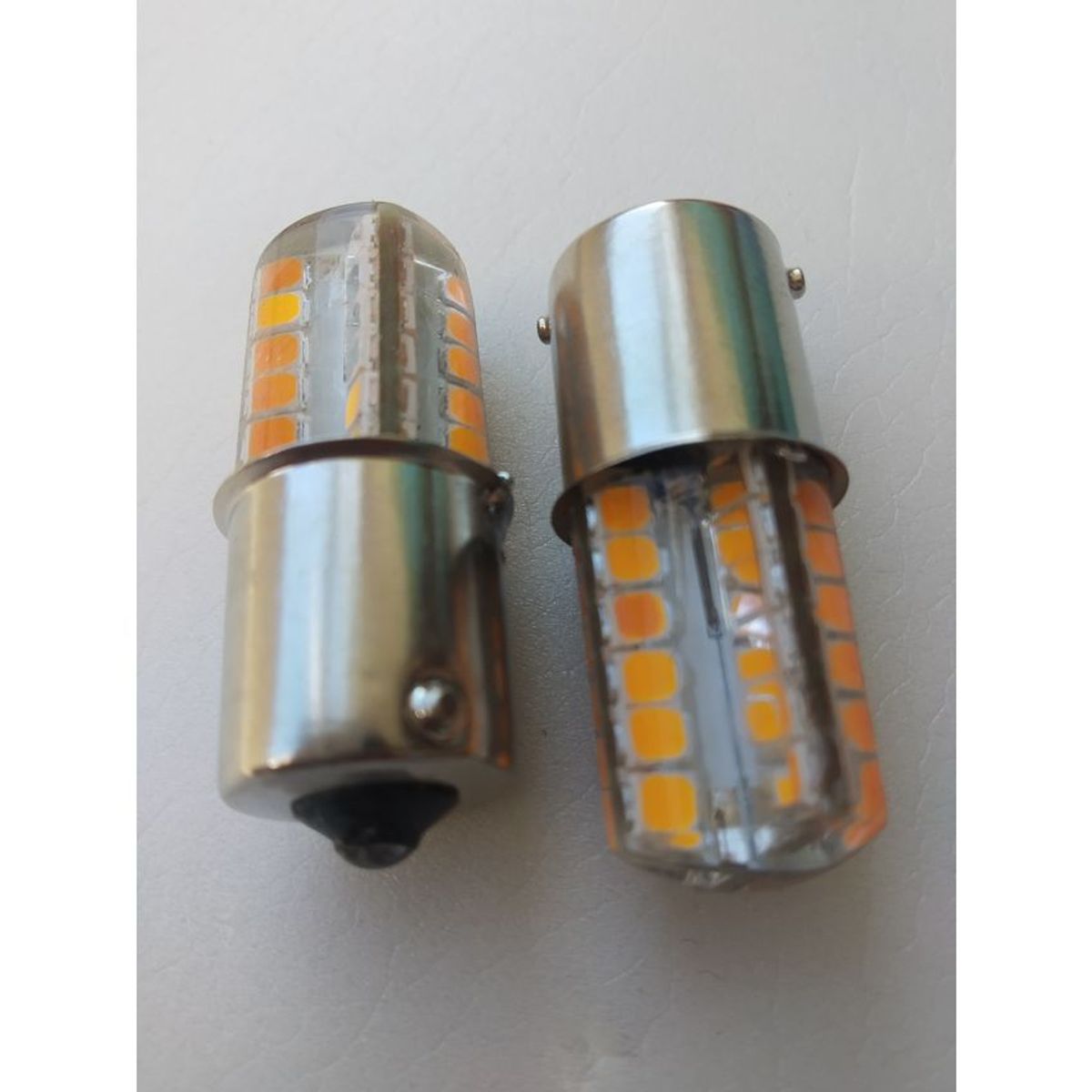 UNIVERSAL - Par bombillos 48 led 1156 direccional naranja secuencial