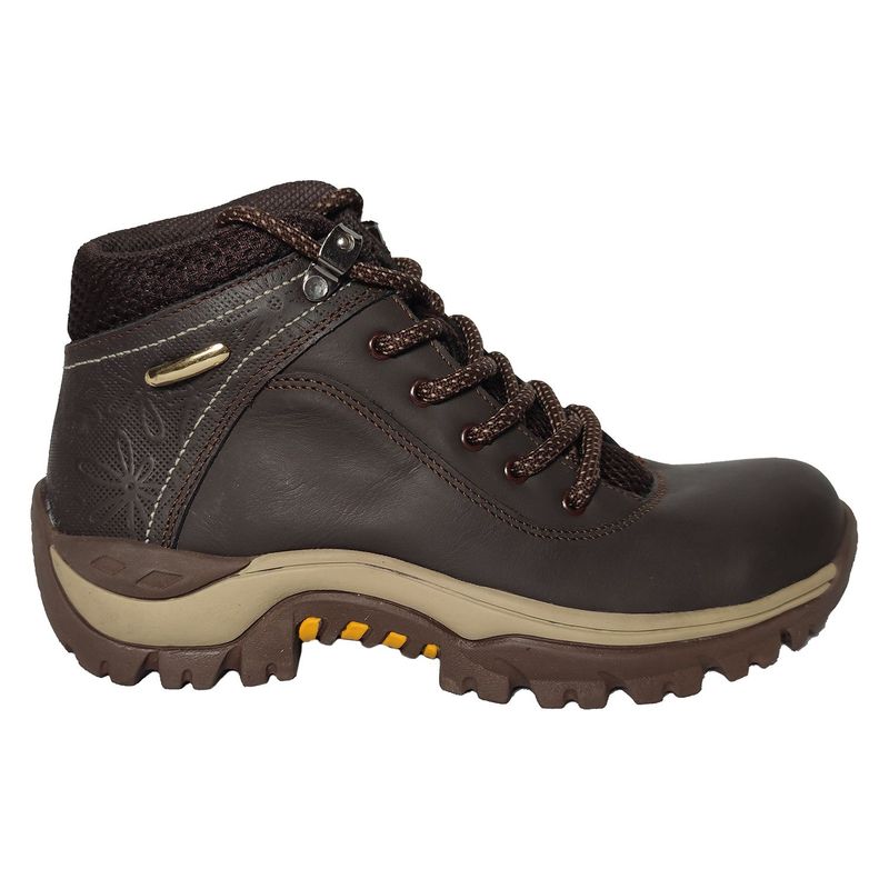 CALZADO CON ALTURA MONSERRATE - Botas en CUERO para mujer tipo outdoor marca Moreliber ref Gaia Cafe