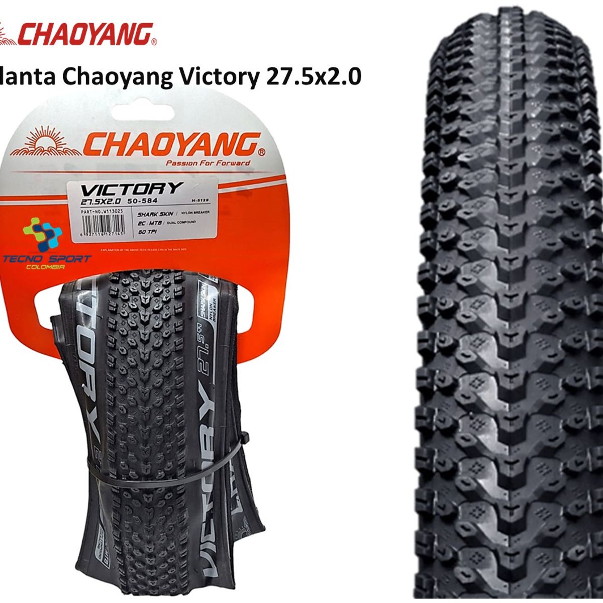 CHAOYANG - Llanta Bicicleta 27.5 X 2.00 Chaoyang Plegable X 2 Unidades