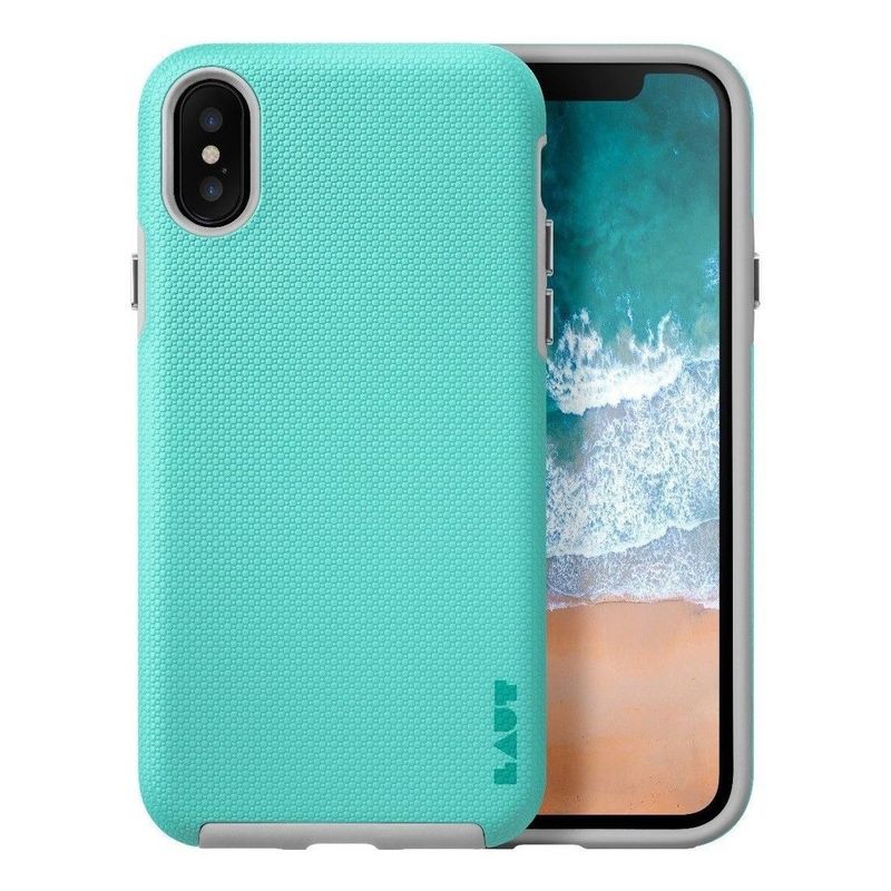 LAUT - LAUT Estuche Compatible iPhone XS  X Shield Verde Menta