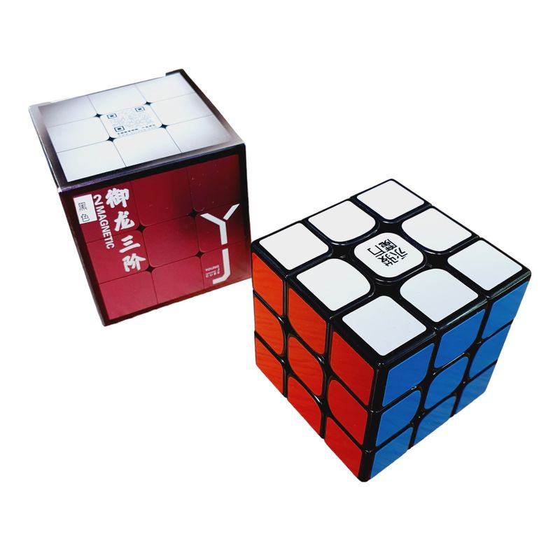 YJ - Cubo Rubik 3x3 Yulong Magnetico Negro Yj Moyu Speedcube