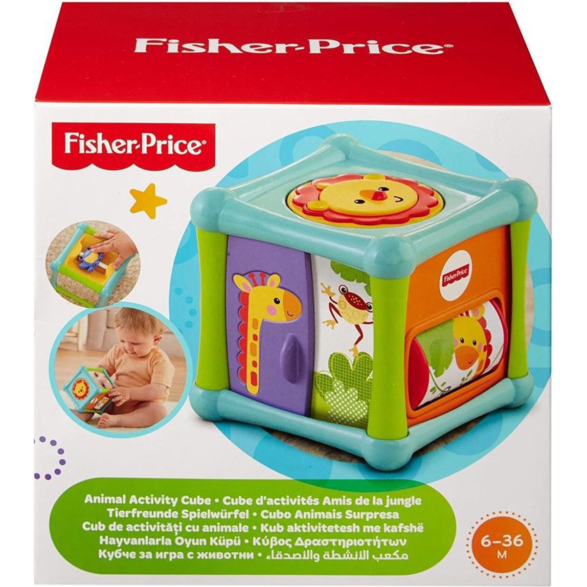 MATTEL - FISHER PRICE CUBO ANIMALITOS DE ACTIVIDADES