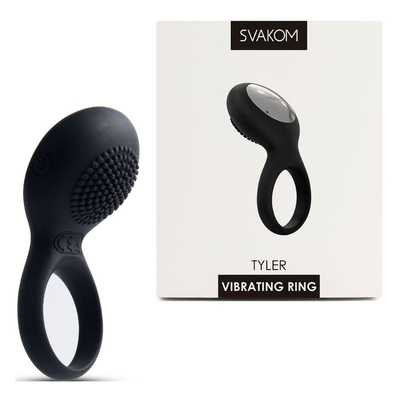 SVAKOM - Anillo Vibrador Tyler Negro Svakom