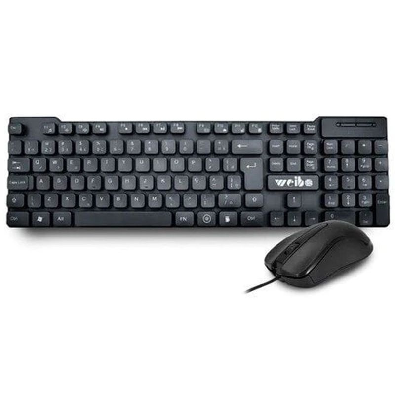 WEIBO - Combo Teclado y Mouse Alámbrico Weibo FC-535 Alambrico.