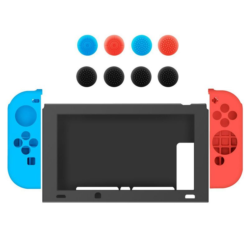 GENERICO - Protector Funda Estuche En Silicona 8 Grips Para Switch