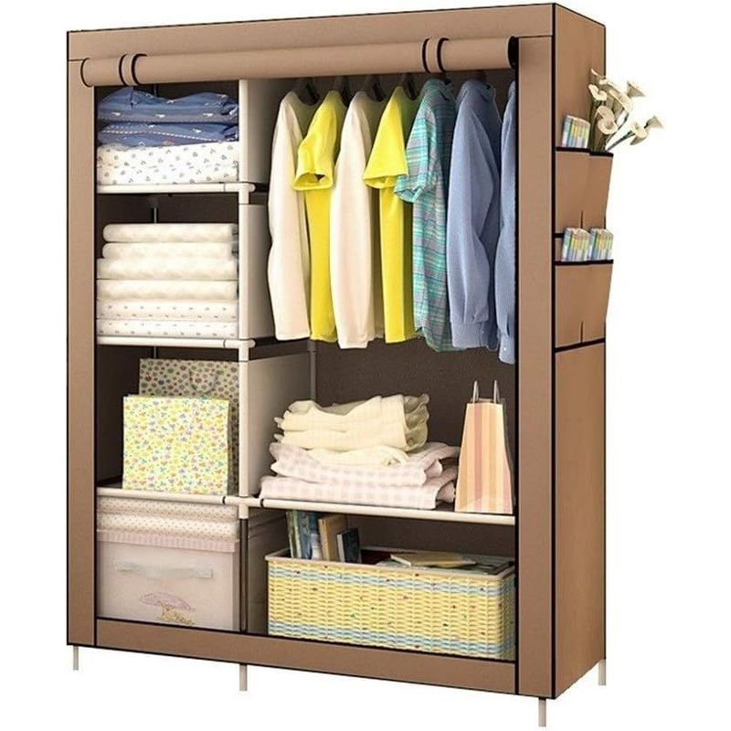 ONE PIXEL - Closet Armario Desarmable Portatil Con Forro - Café