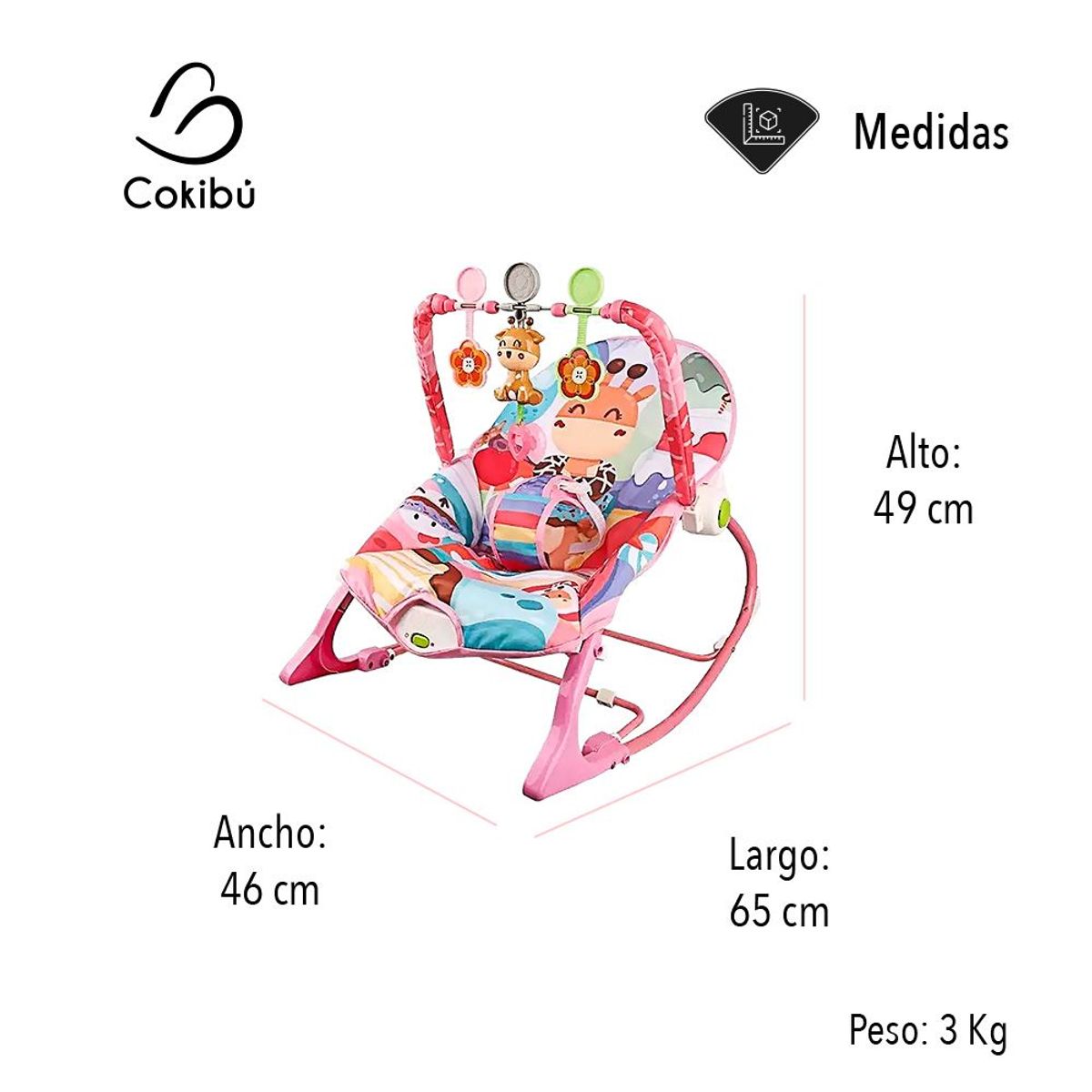 STAY ELIT - Silla Mecedora Vibradora Para Bebé Baby Diseño Música-