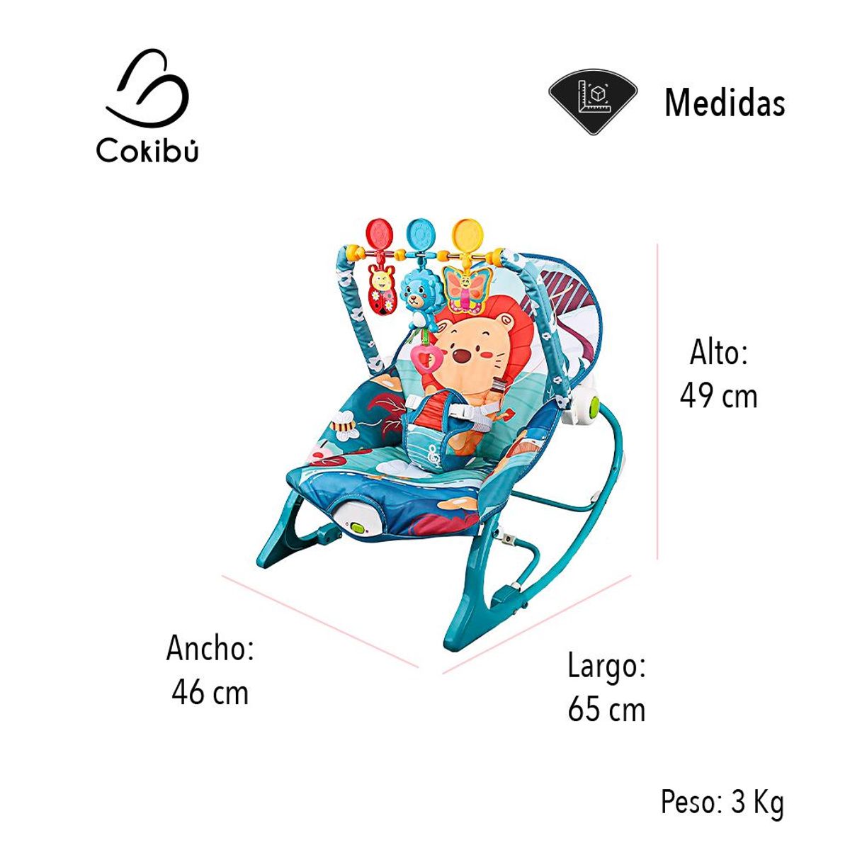 STAY ELIT - Silla Mecedora Vibradora Para Bebé Baby Diseño Música-