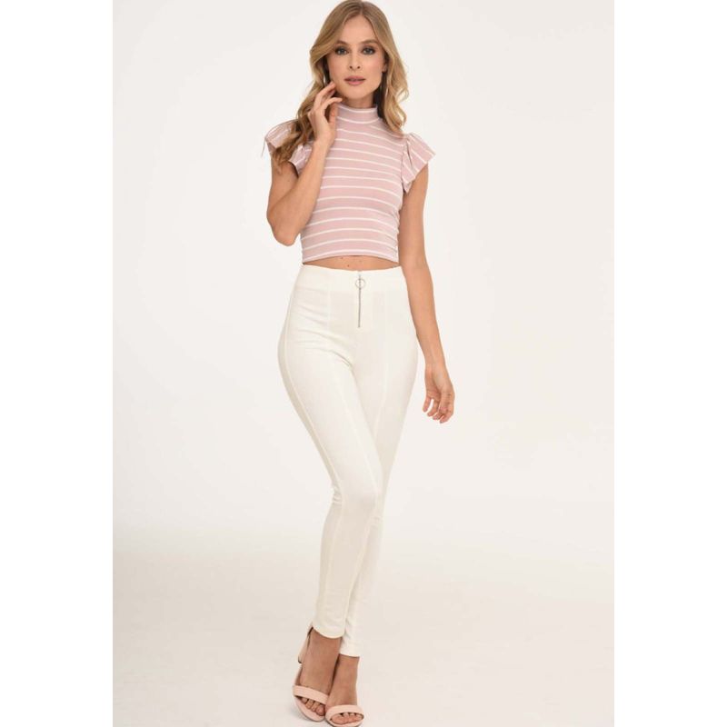 RAGGED - Pantalon Hanna Blanco Ragged