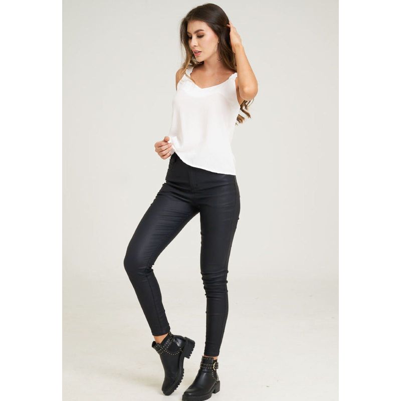 RAGGED - Pantalon Charleston Negro Ragged