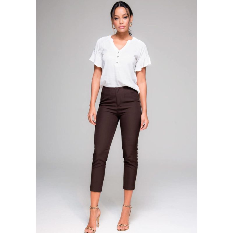 RAGGED - Pantalon Nadine Café Ragged.