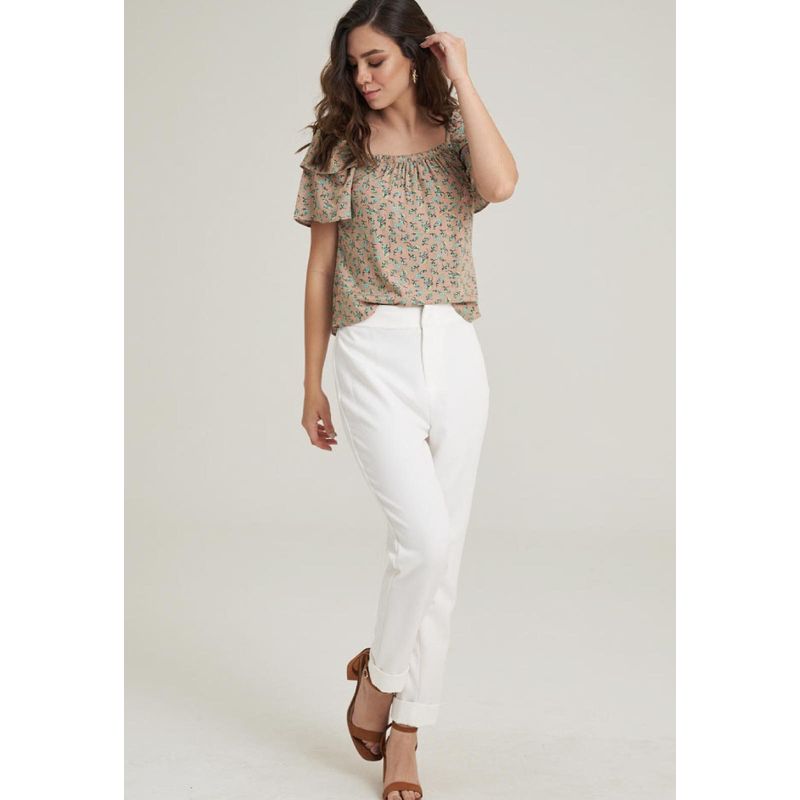 RAGGED - Pantalon Sabana Blanco Ragged