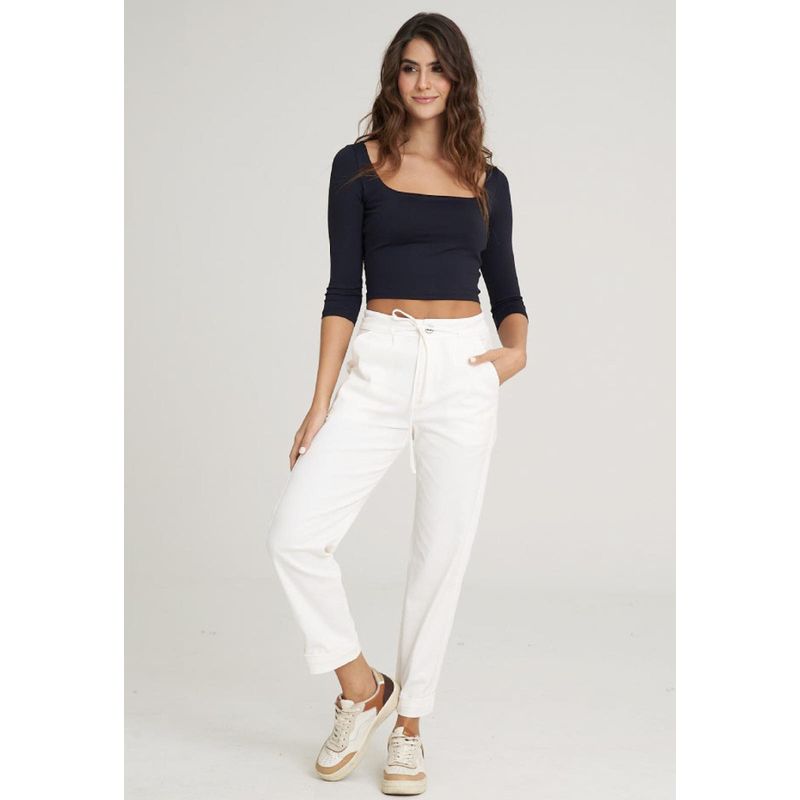 RAGGED - Pantalon Bruselas Blanco Ragged
