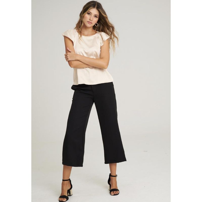 RAGGED - Pantalon Culotte Tamara Negro Ragged