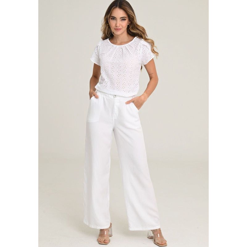 RAGGED - Pantalon Kait Blanco Ragged