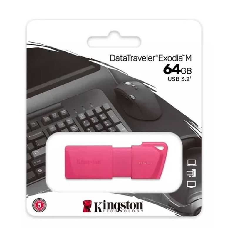 KINGSTON - Memoria Usb Kingston 64 Gb 3.2 Exodia M Pink Color Rosa