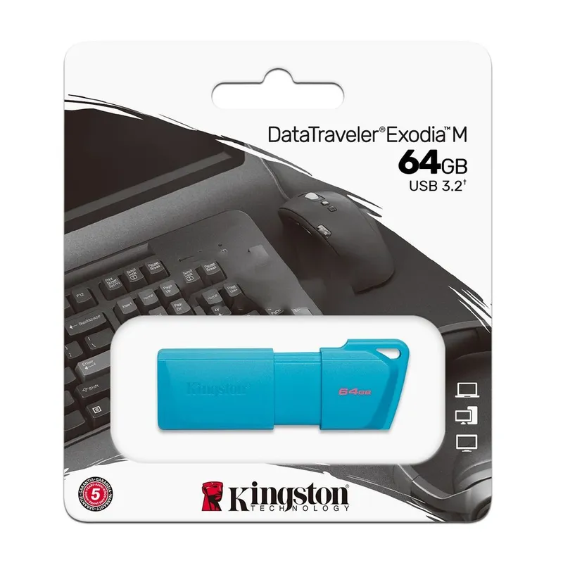 KINGSTON - Memoria Usb 3.2 Kingston Exodia M De 64 Gb Color Celeste